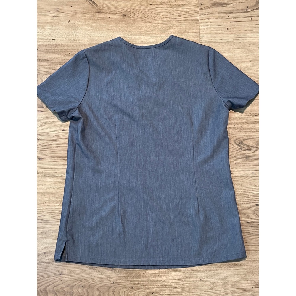 FIGS Catarina One-Pocket Scrub Top Womens XS Heather Charcoal Grey V-Neck FW1000 - Picture 2 of 4